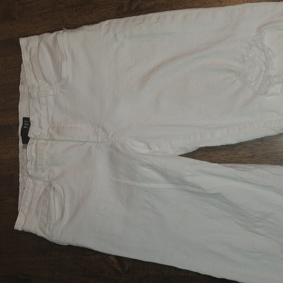 KUT From the Kloth Reese High-Rise Fab Ab Ankle Straight Distressed Raw Hemn 12 - Picture 4 of 9